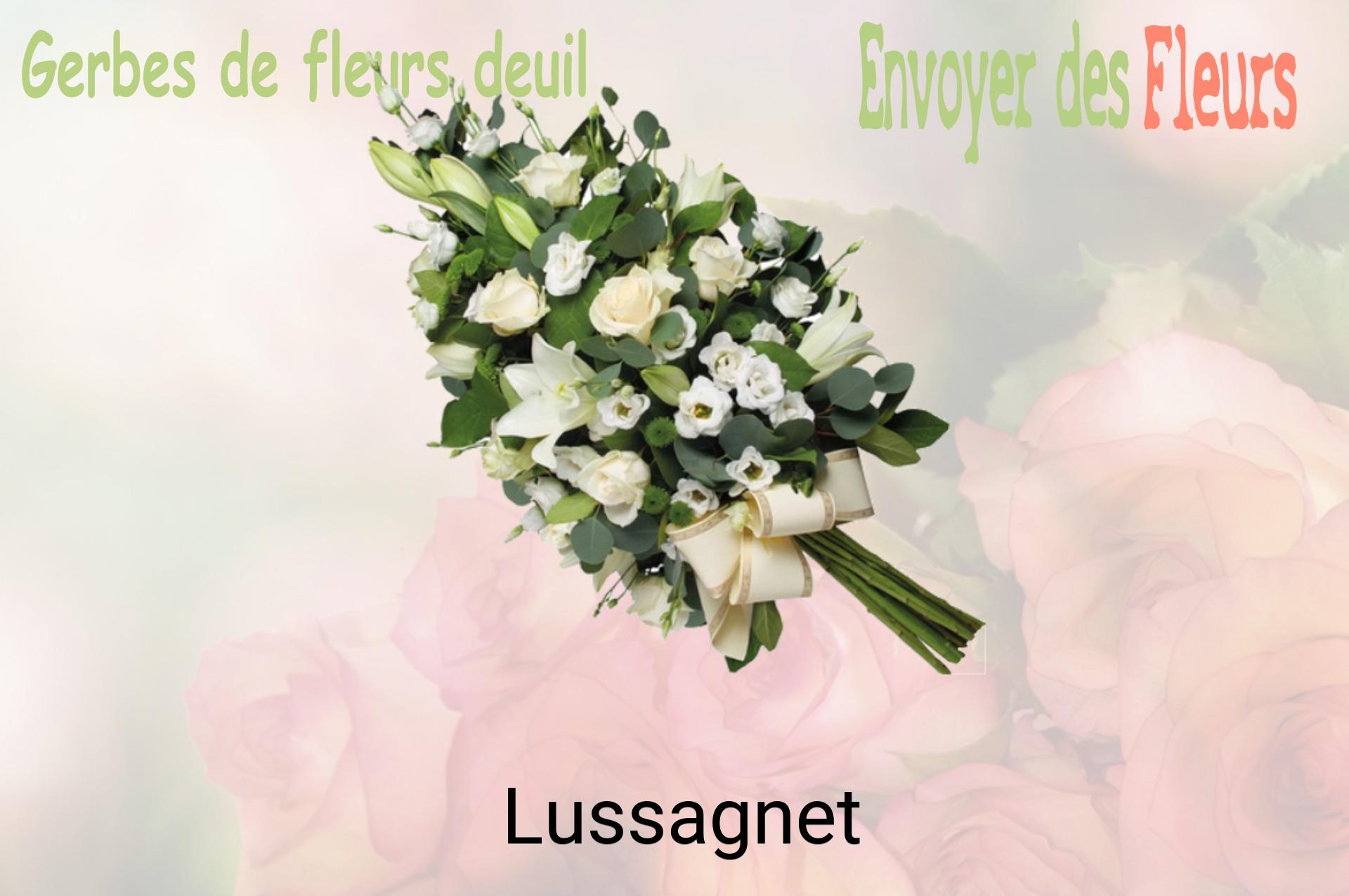Gerbe de fleurs de deuil livrée à Lussagnet